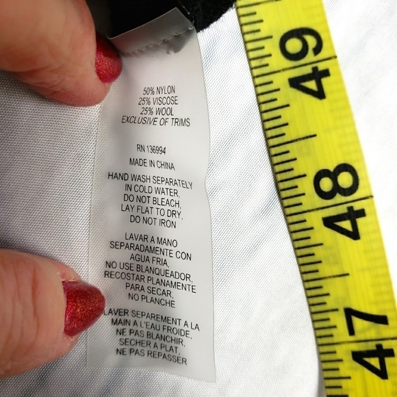 LUSH Vila Milano NWT Studded Black Poncho - Picture 9 of 12